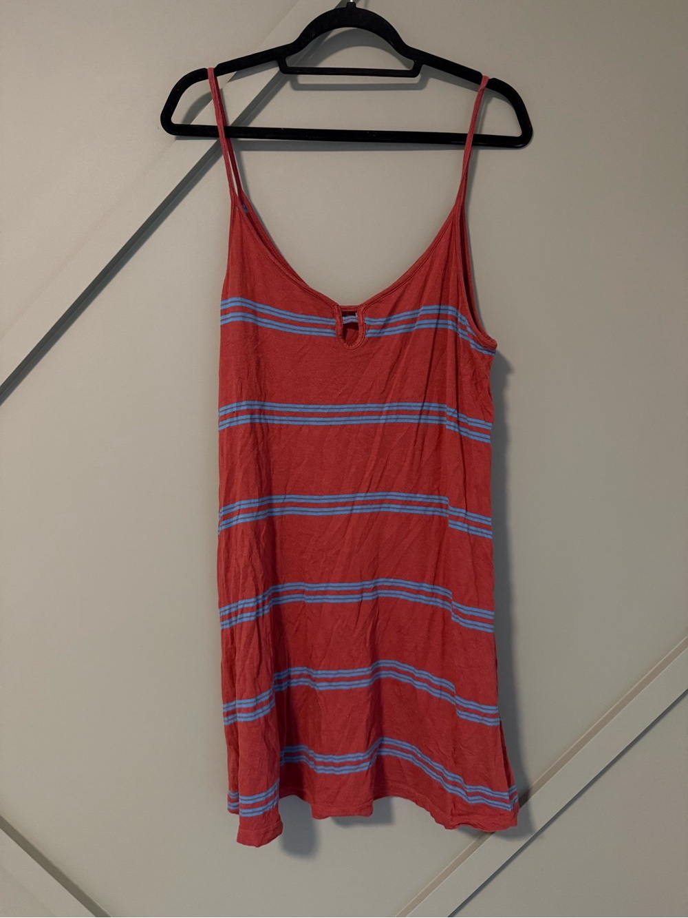 RVCA Red Sundress with Blue Stripes